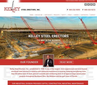 Kelley Steel Construction Web Design Project