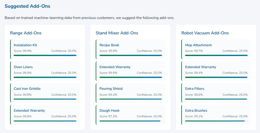 suggested add ons screenshot