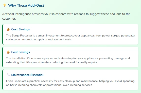 app screen showing features
